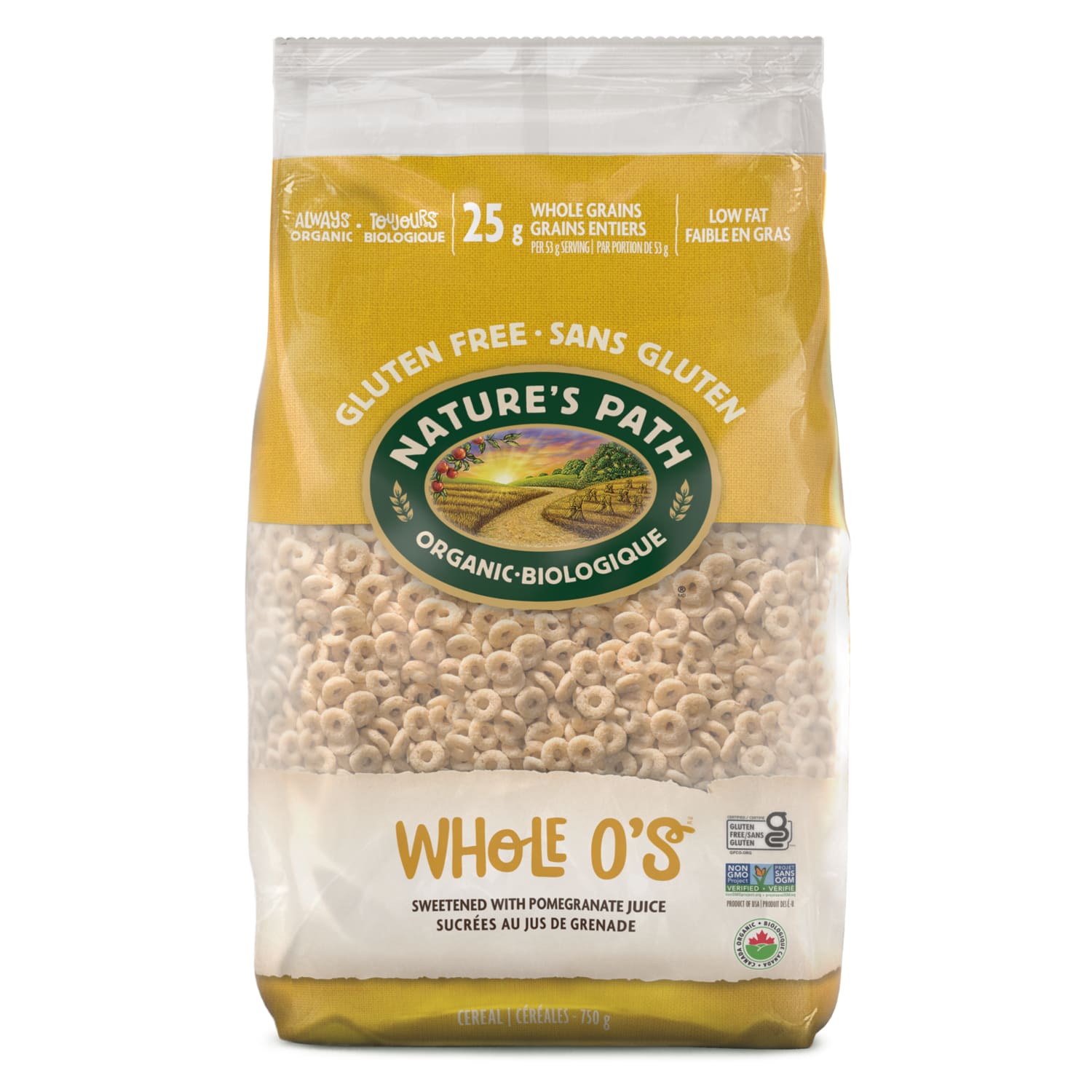 Nature's Path Organic Whole O'S Cereal 750g EcoPac Bag