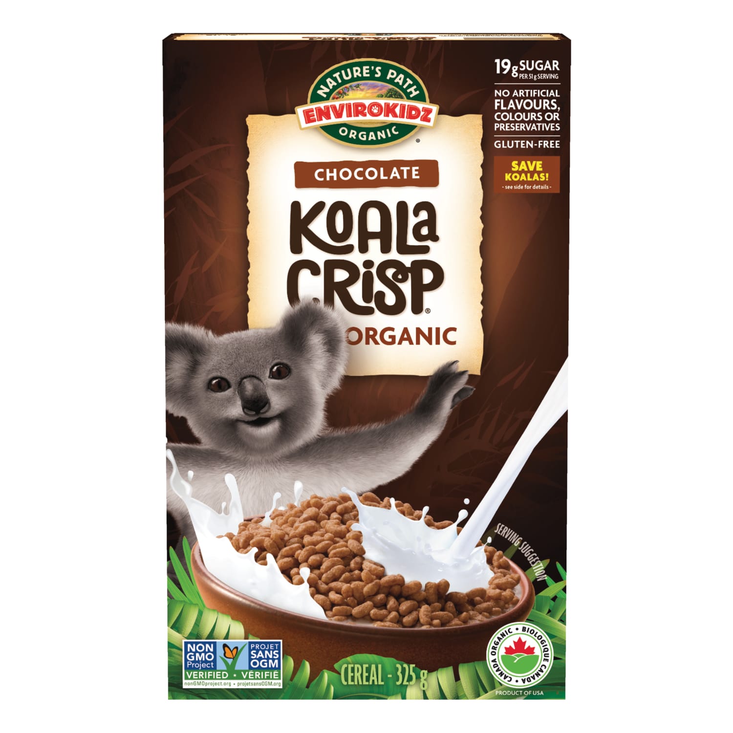 Nature's Path EnviroKidz Organic Koala Crisp Cereal 325g Box