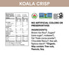 Nutrition facts per serving and ingredient statement for Chocolate Koala Crisp Cereal