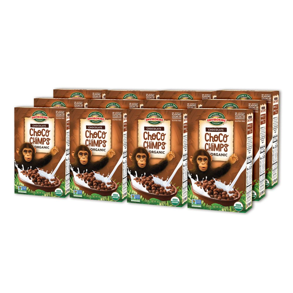 Pack of 12, Nature's Path EnviroKidz Organic Choco Chimps Cereal 10oz Box