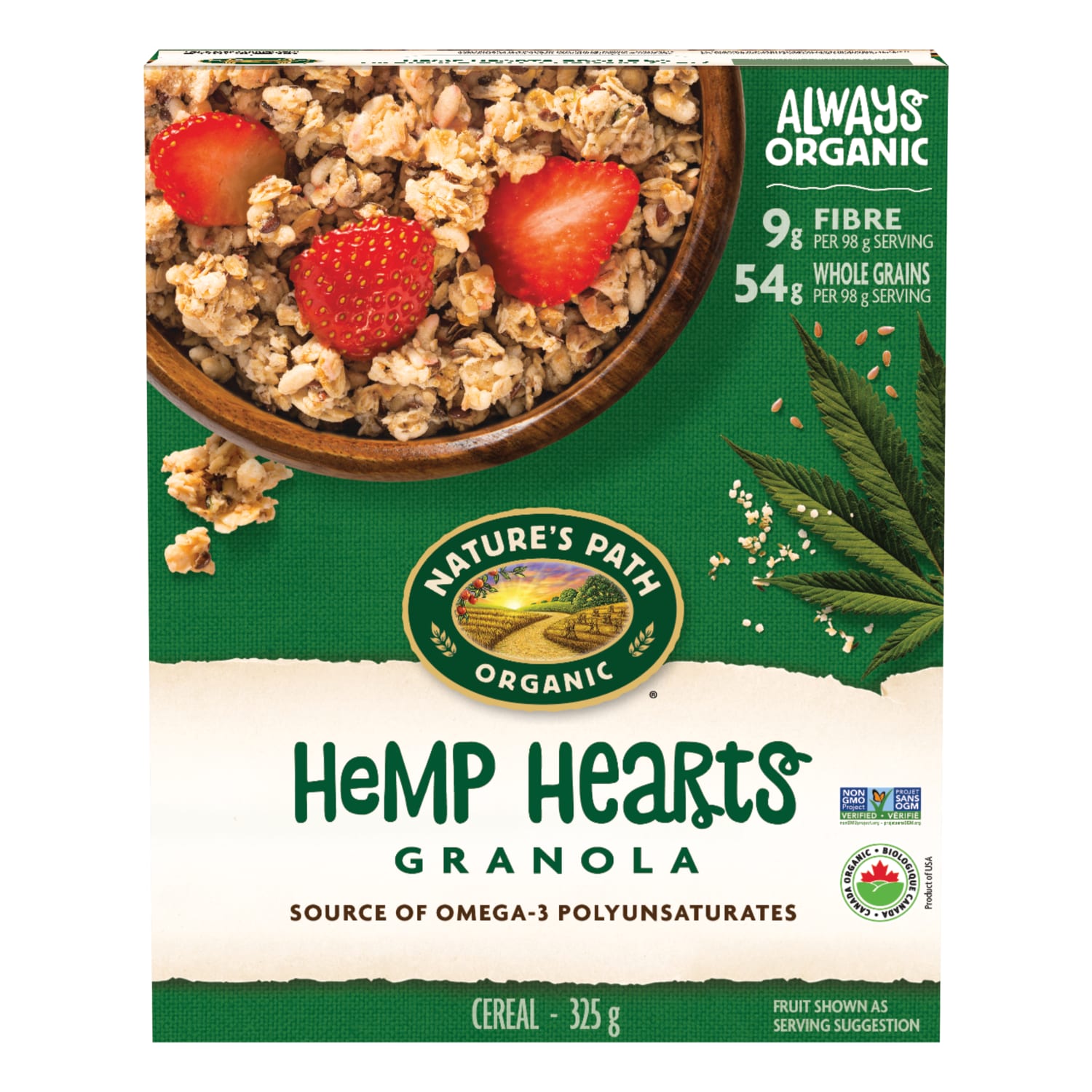 Nature's Path Organic Hemp Hearts Granola 325g Box