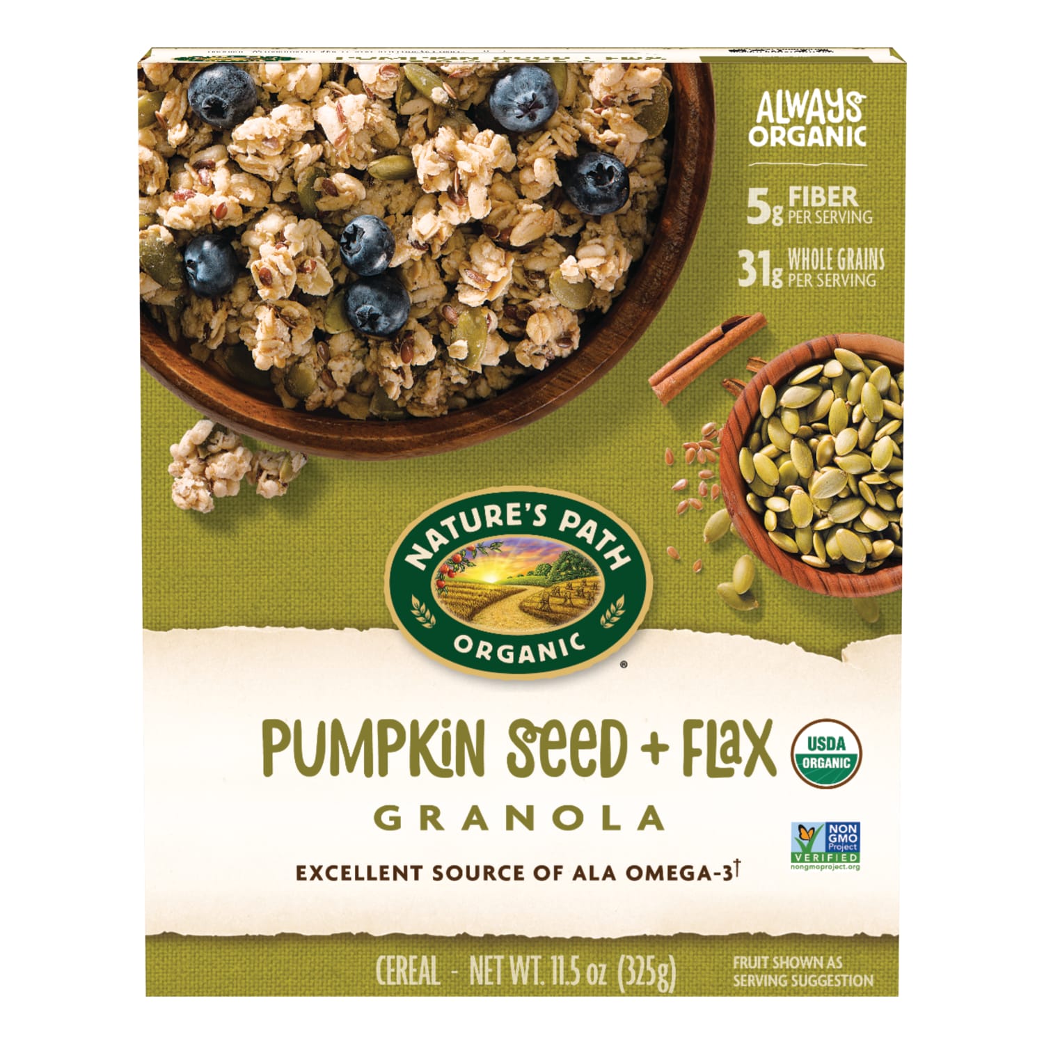 Nature's Path Organic Pumpkin Seed Plus Flax Granola 11.5oz Box