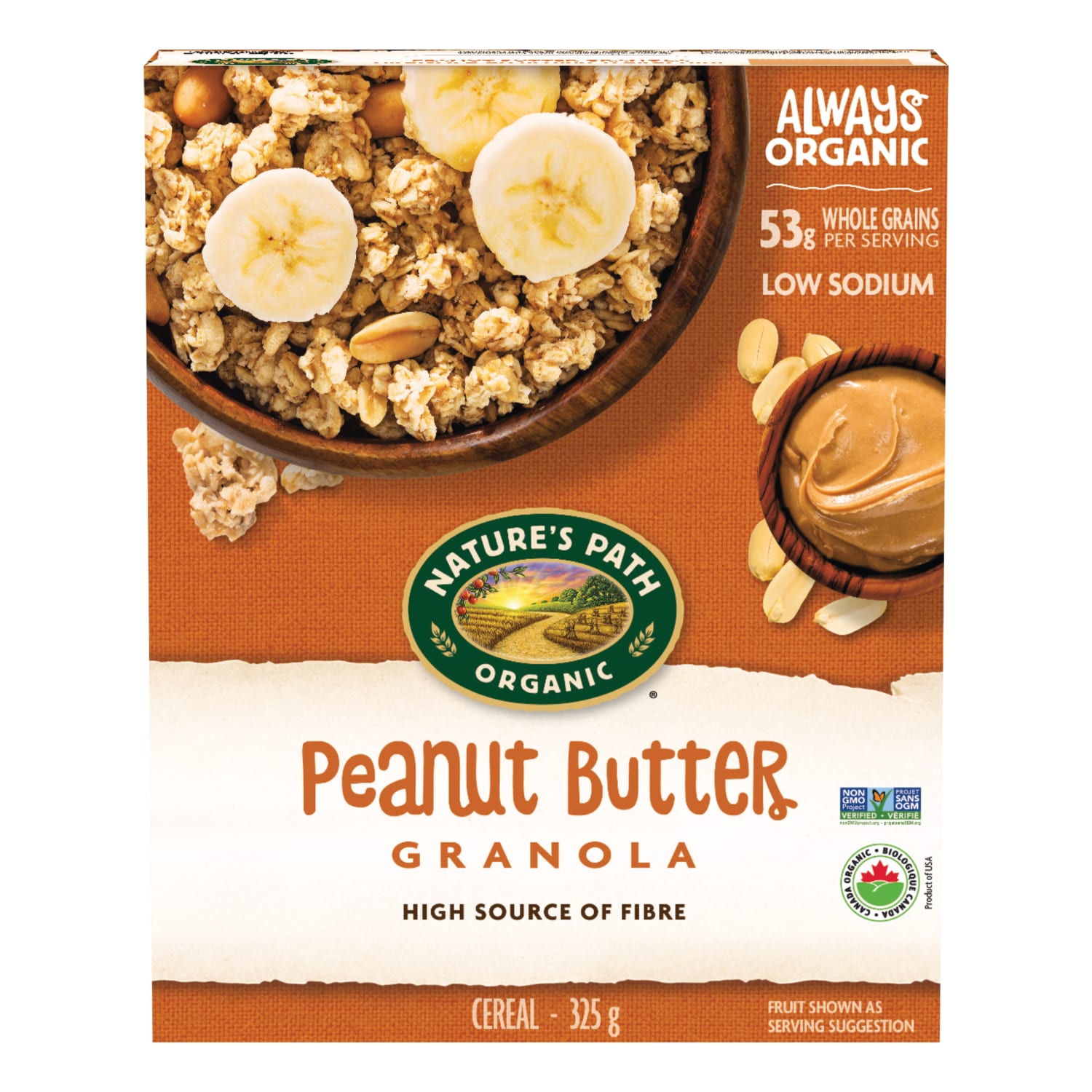 Nature's Path Organic Peanut Butter Granola 325g Box