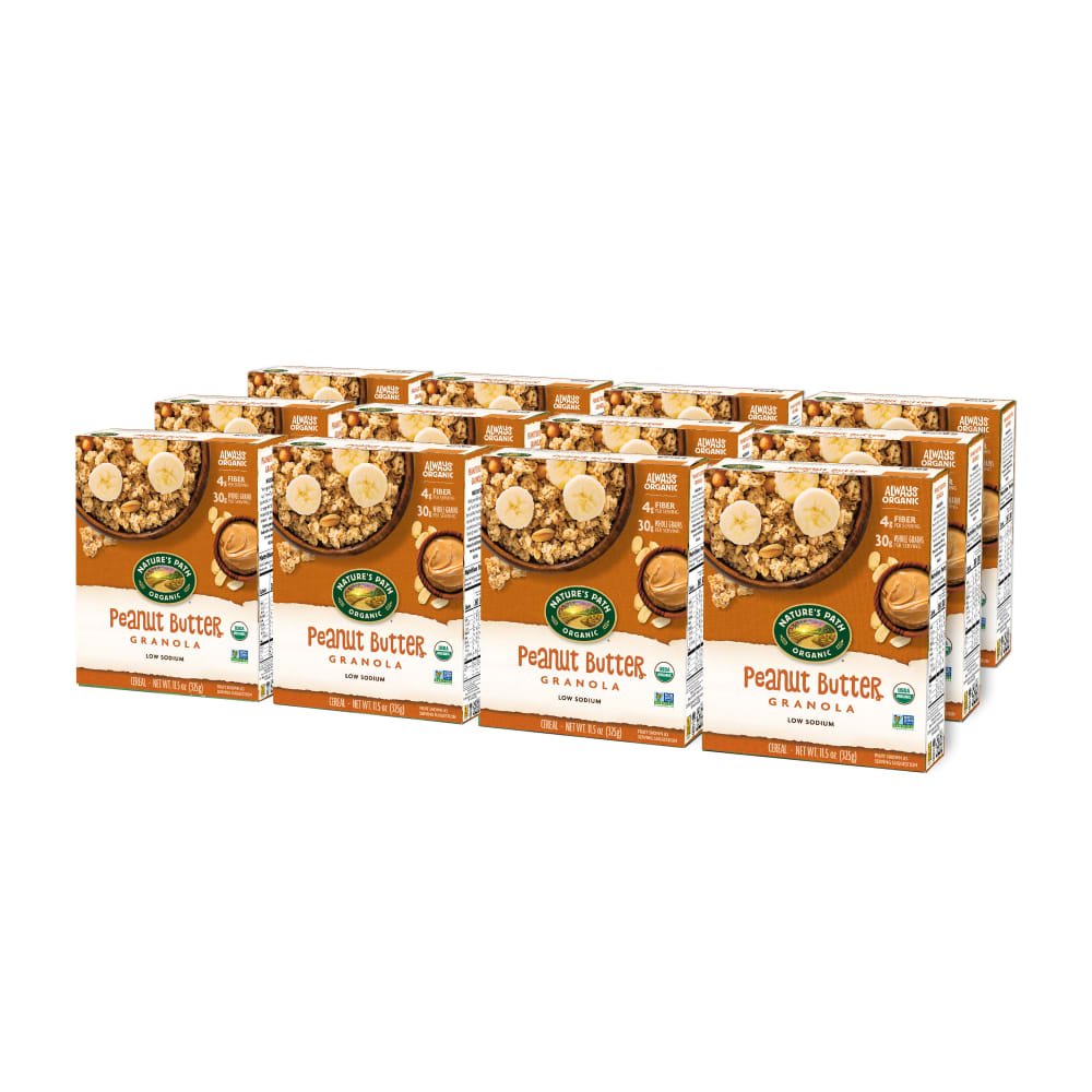 Pack of 12, Nature's Path Organic Peanut Butter Granola 11oz Box