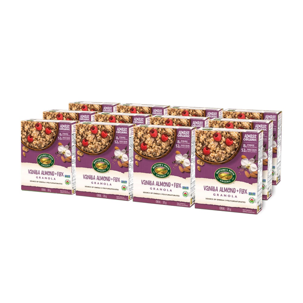 Pack of 12, Nature's Path Organic Vanilla Almond Granola 325g Box