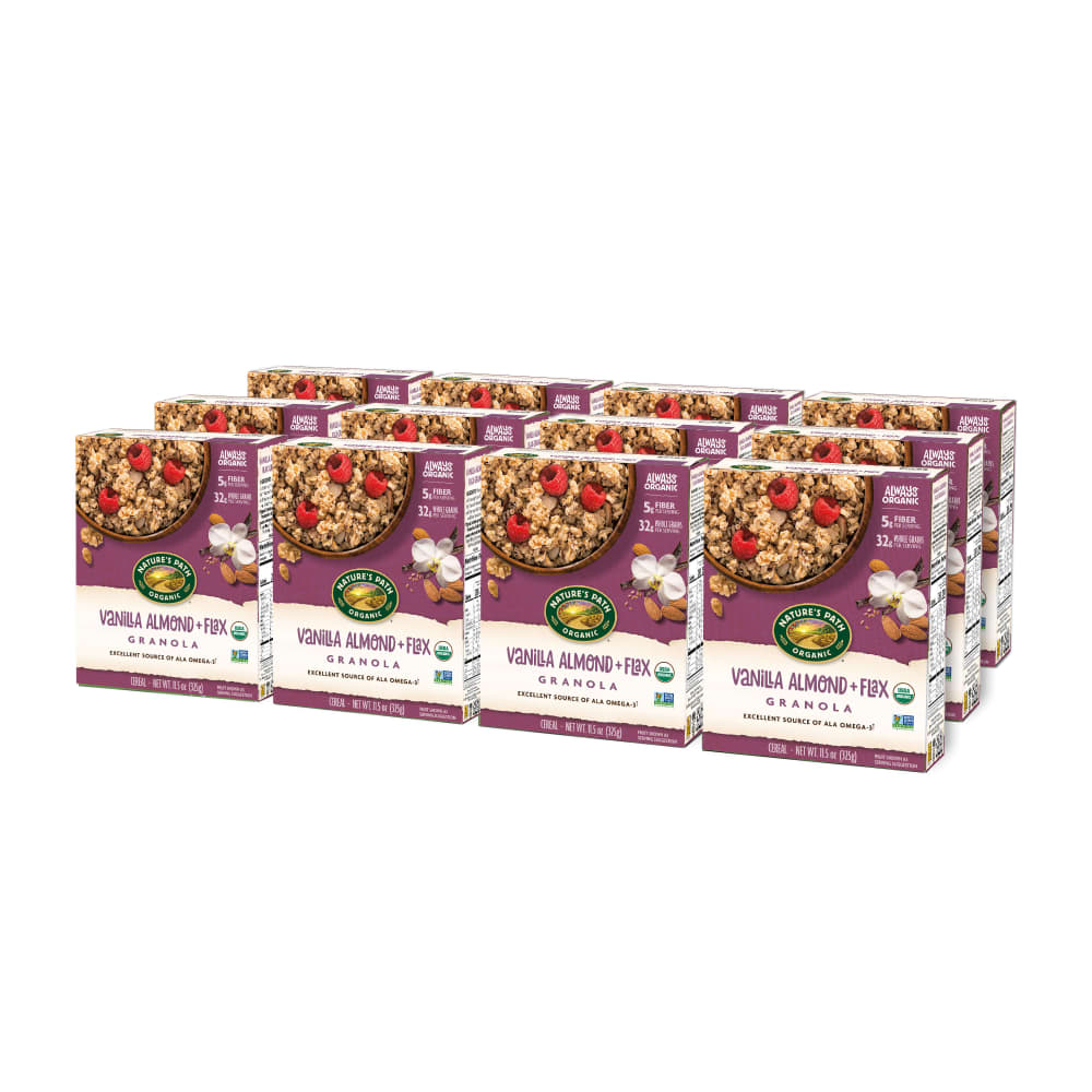 Pack of 12, Nature's Path Organic Vanilla Almond Granola 11oz Box