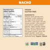 Nutrition facts per serving and ingredient statement for Nacho Grain Free Tortilla Chips