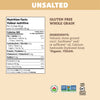 Nutrition facts per serving and ingredient statement for Unsalted Tortilla Chips