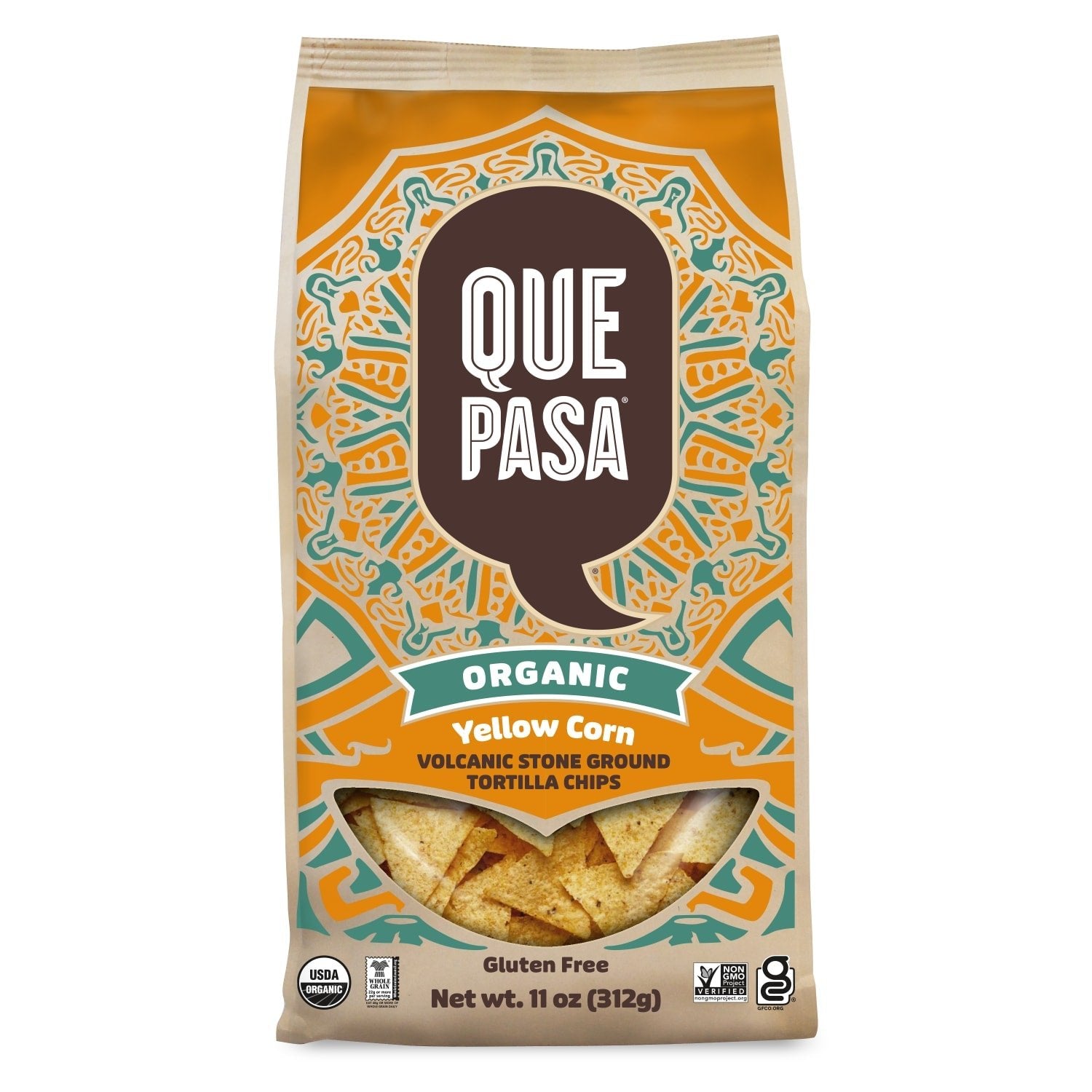 Que Pasa Organic Yellow Chips 11oz Bag