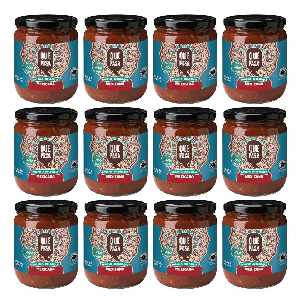 Pack of 12, Que Pasa Organic Mild Salsa 420ml Jar