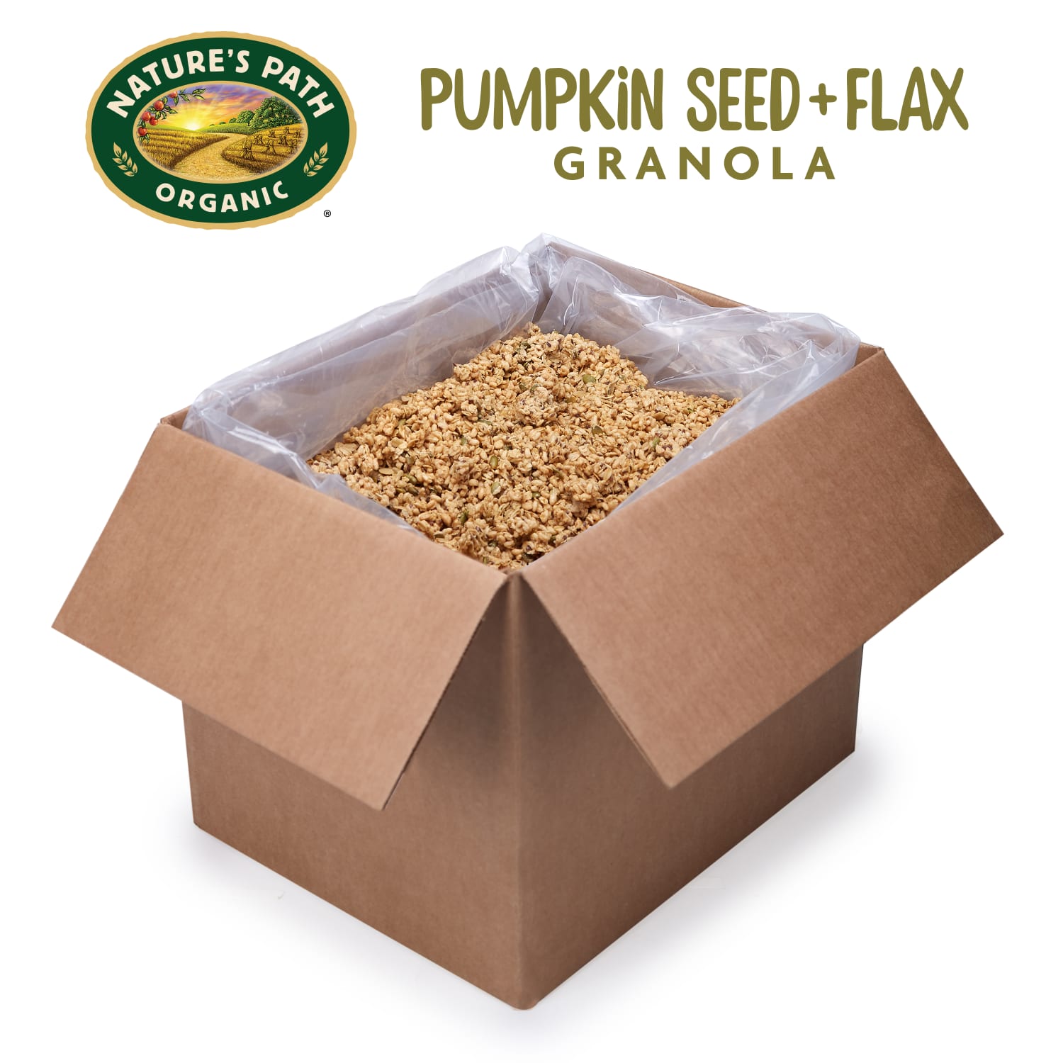 Nature's Path Organic Pumpkin Seed Plus Flax Granola 25lb Bulk Box