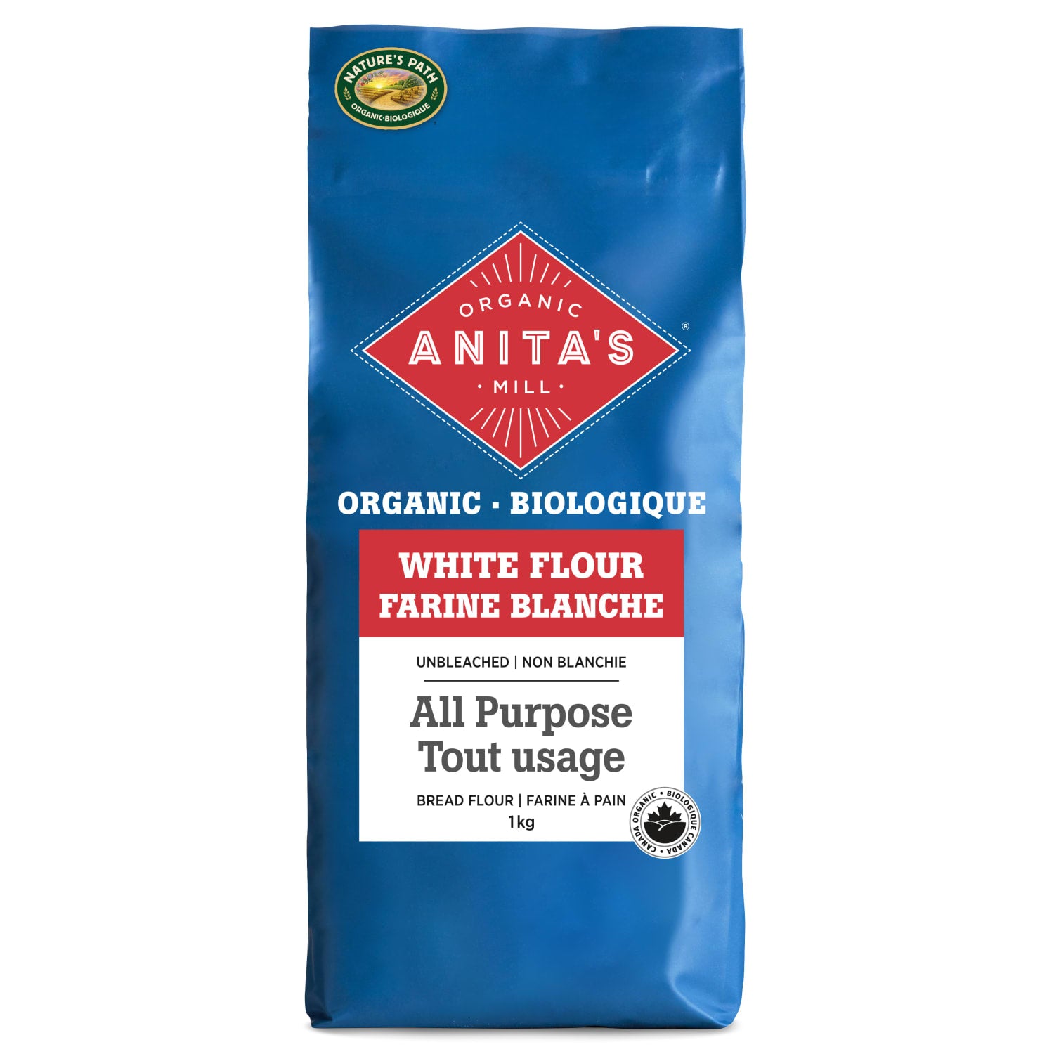 Anita's Organic Mill Unbleached All Purpose White Bread Flour 1kg Bag