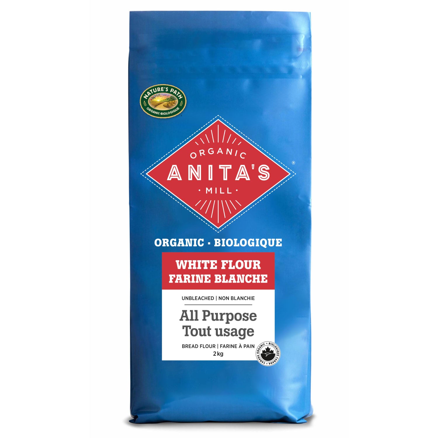 Anita's Organic Mill Unbleached All Purpose White Bread Flour 2kg Bag