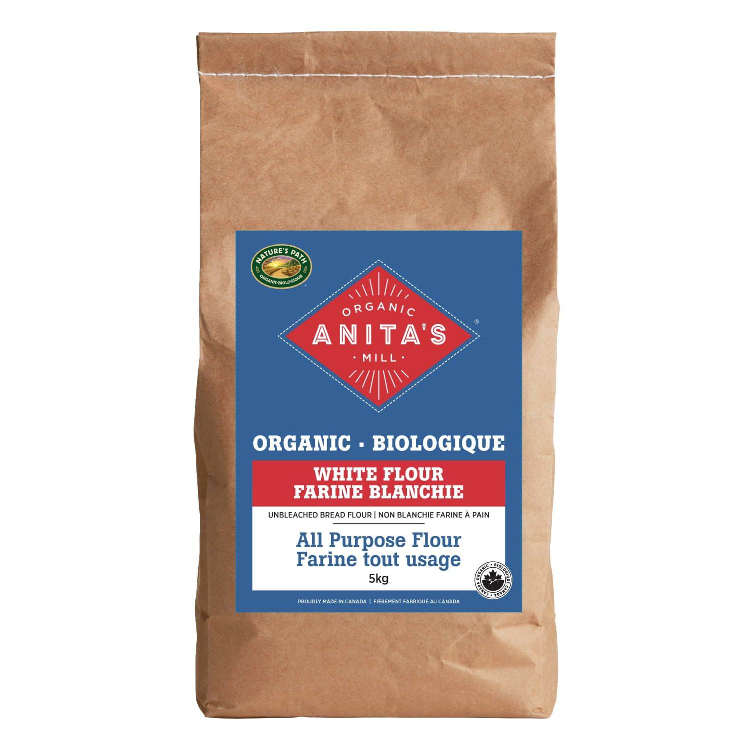 Anita's Organic Mill Unbleached All Purpose White Bread Flour 5kg Bag