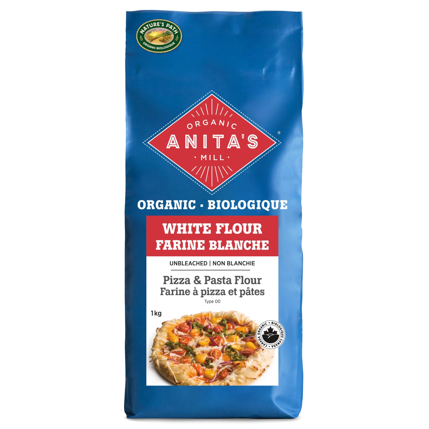 Anita's Organic Mill Type '00' Unbleached Pizza & Pasta White Flour 1kg Bag