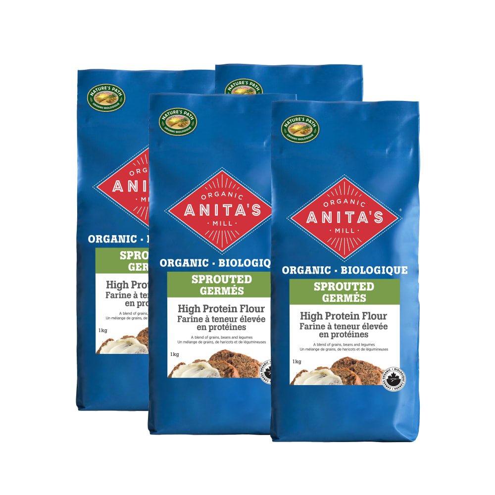 Pack of 4, Anita's Organic Mill Sprouted High Protein Flour 1kg Bag