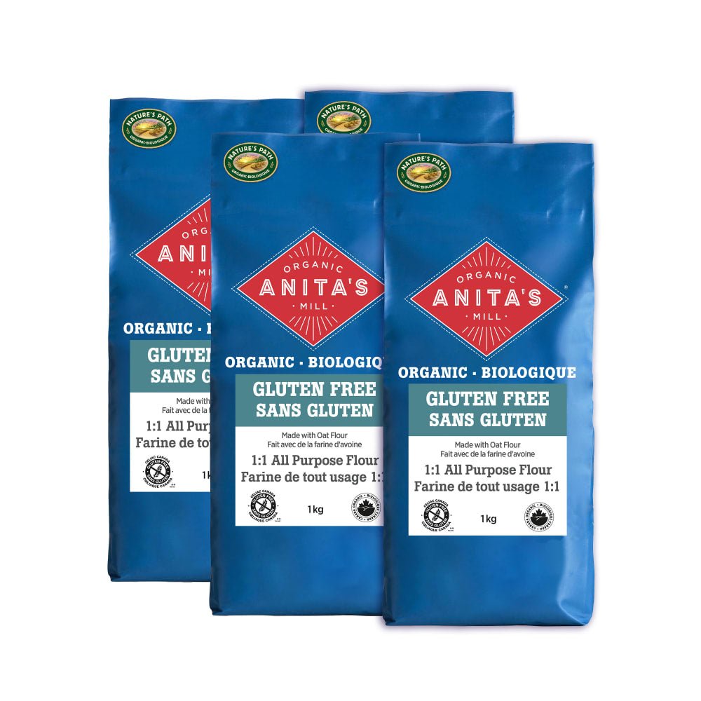 Pack of 4, Anita's Organic Mill Organic Gluten Free 1:1 Baking Flour 1kg Bag