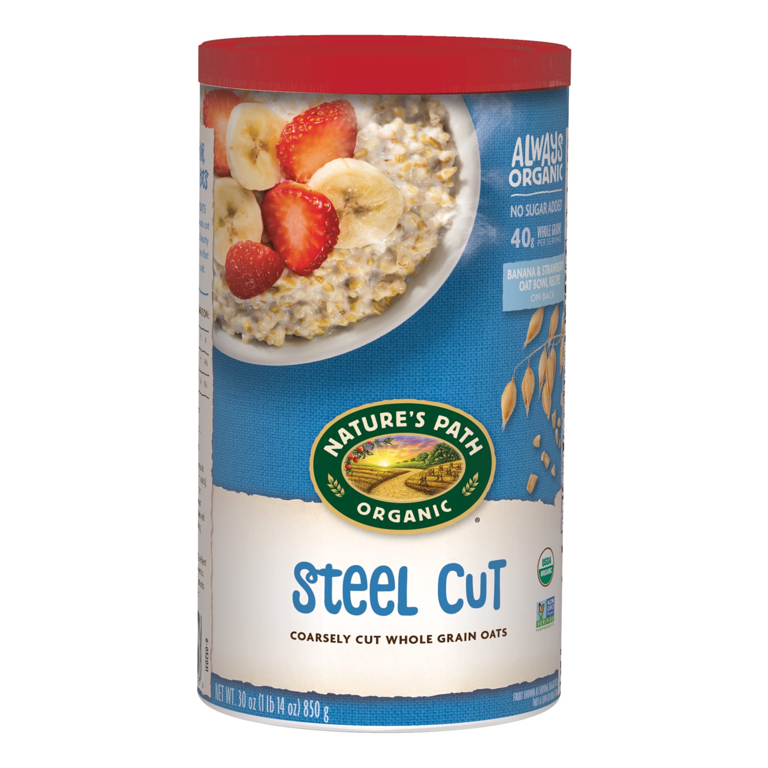 Nature's Path Organic Steel Cut Oatmeal 30oz Canister