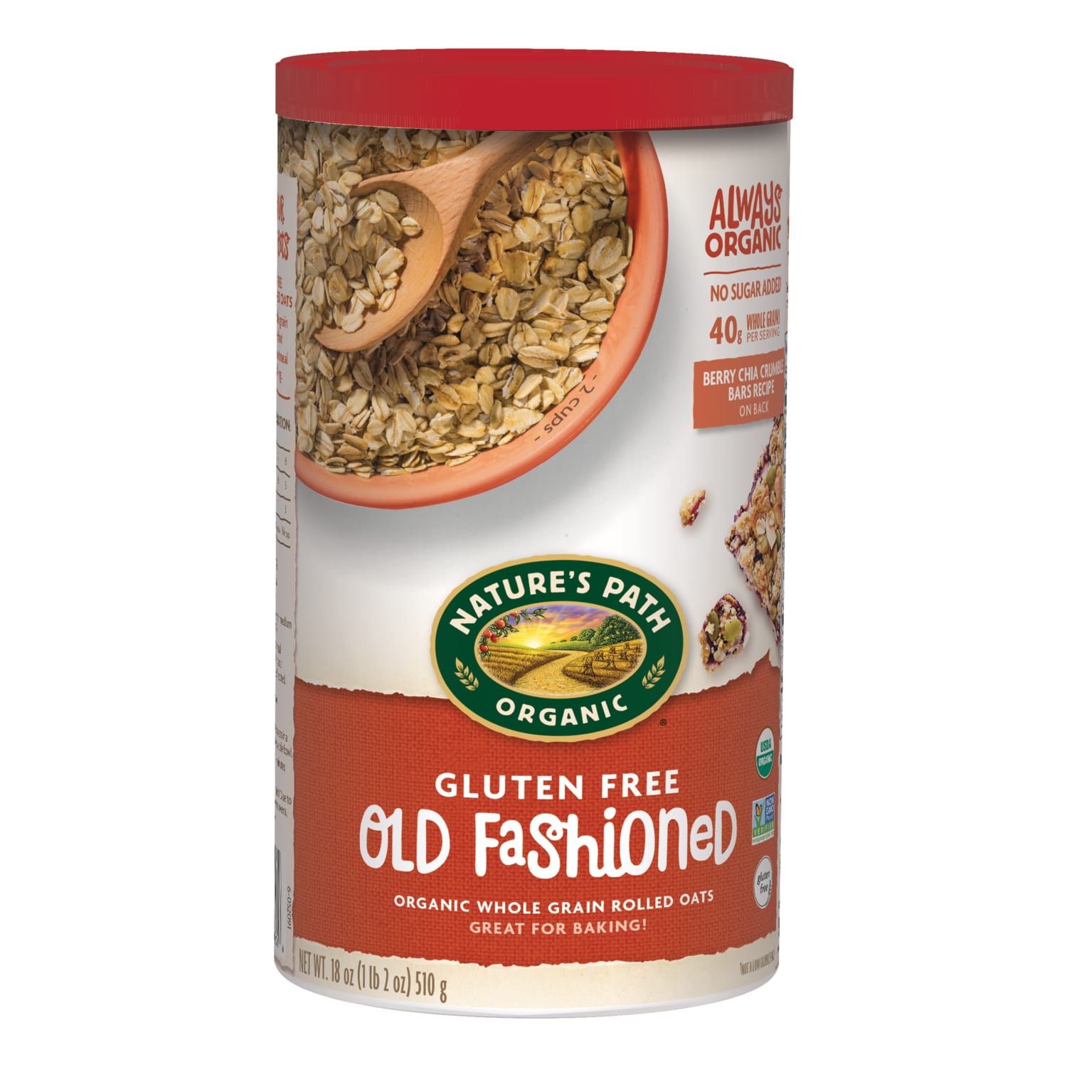 Nature's Path Organic Gluten Free Old Fashioned Oatmeal 18oz Canister