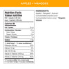 Nutrition facts per serving and ingredient statement for Superblends Apple + Mangoes Puree