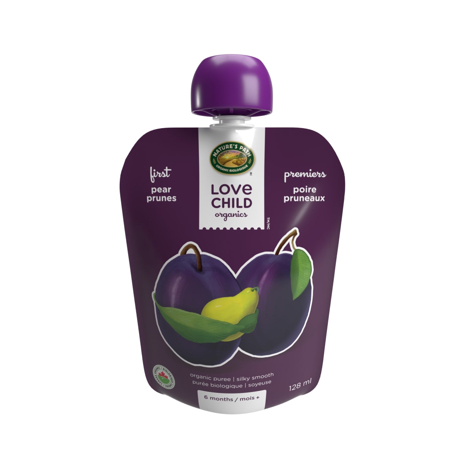 Love Child Organics Simple Firsts Pear/Prunes Puree 128ml Pouch