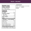 Nutrition facts per serving and ingredient statement for Simple Firsts Pear/Prunes Puree