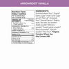 Nutrition facts per serving and ingredient statement for Sea Friends Arrowroot Vanilla Cookies