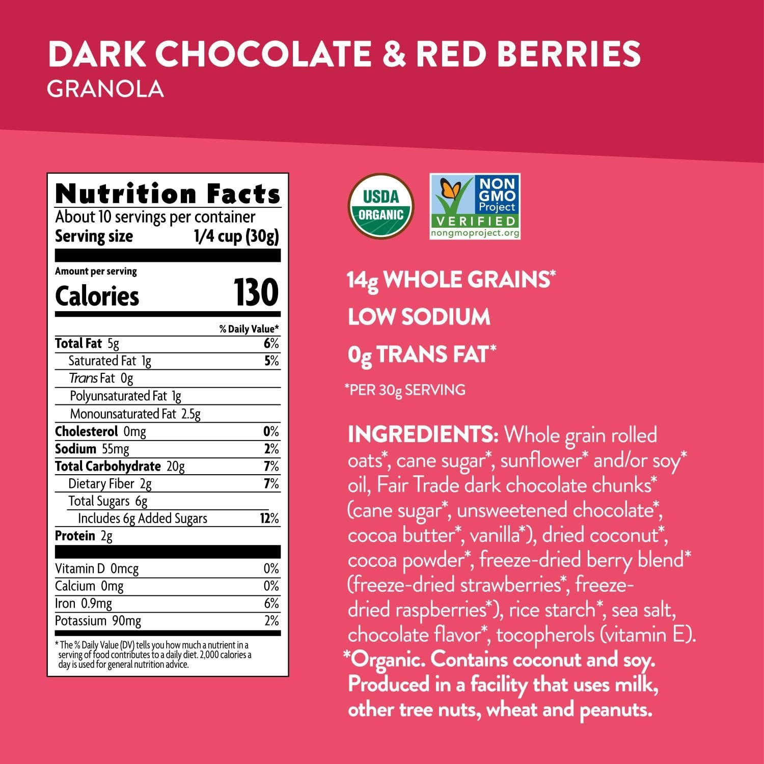 Dark Chocolate & Red Berries Granola