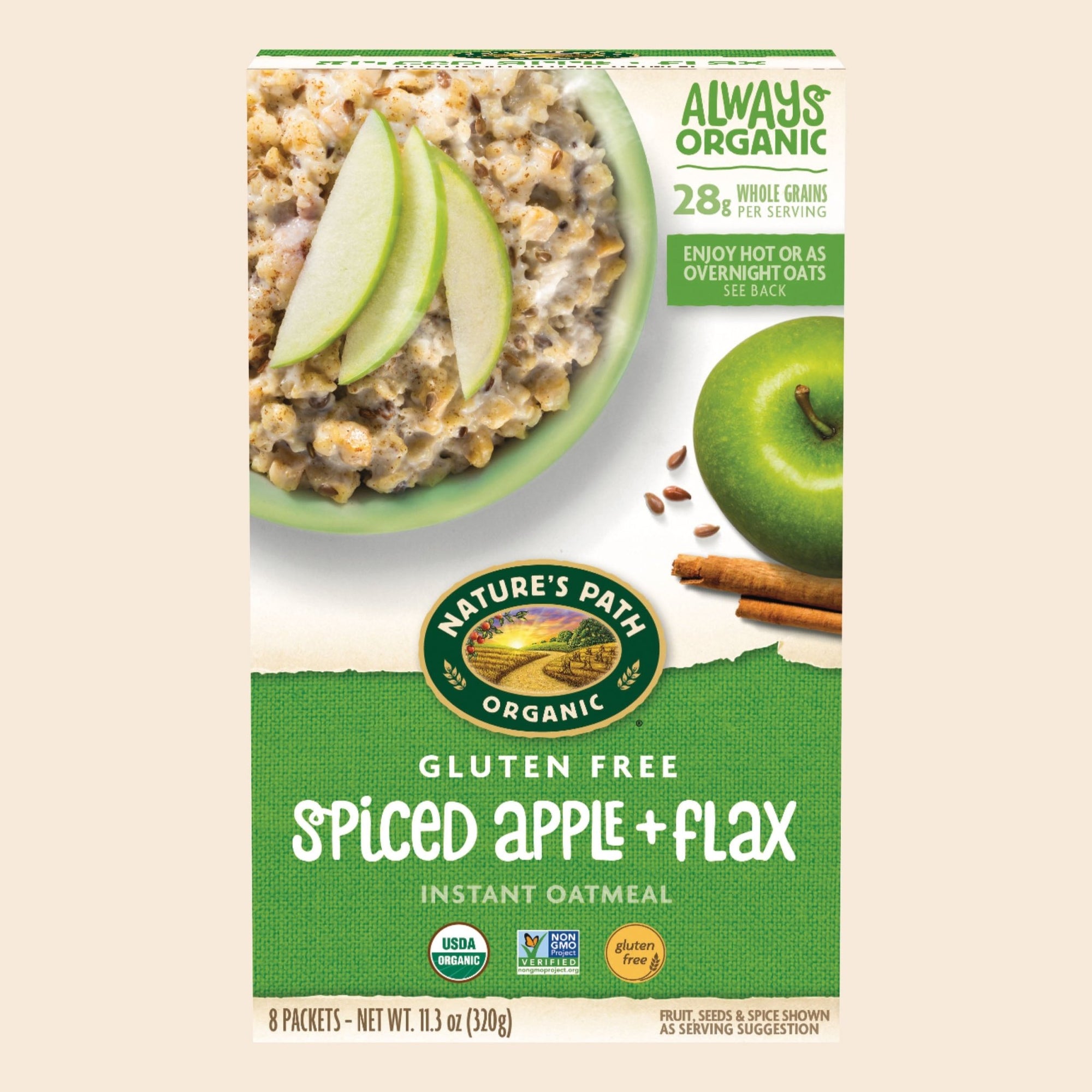 Spiced Apple + Flax Gluten Free Oatmeal